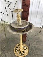 Metal fountain, 40" tall, untested
