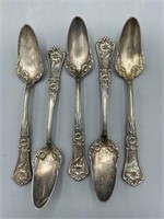 Vintage Set of 5 spoons - Wm A Rogers Al pat apr