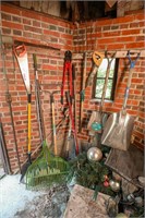 Contents of the Garden Shed-Shovels, Rakes, Bolt