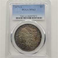 1878 S PCGS MS63 MORGAN SILVER DOLLAR
