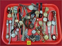 Tray of Assorted Wristwatches Alot w/ Broken Bands