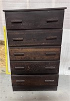 Vintage Solid Wood 5 Drawer Dresser