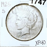 1925-S Silver Peace Dollar LIGHT CIRC