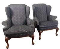 PAIR OF DREXEL WINGBACK ARMCHAIRS