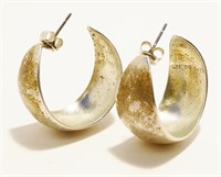 Joseph Esposito 925 Silver 2/3 Hoop Earrings 9.5g