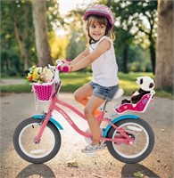 Honeyjoy 14'' Girls Bicycle w/Training Wheels