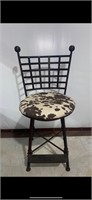 Cowprint Cast Iron Bar stool