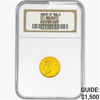 1925-D $2.50 Gold Quarter Eagle NGC MS63