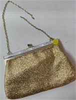 Gold Coloured Fashion Clutch
