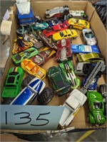 Tray Lot of Hot Wheels, Matchbox & More