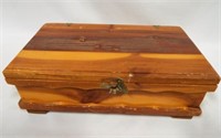 Wooden Jewelry Box with Hinged Lid Clasp Needs