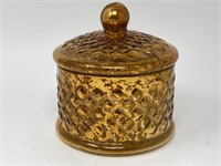 Vintage Amber Glass Canister