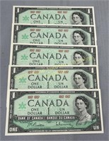 (5) 1967 Canada Uncirculated Centennial 1 dollar