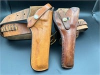 Lot of 2 Leather Gun Holsters