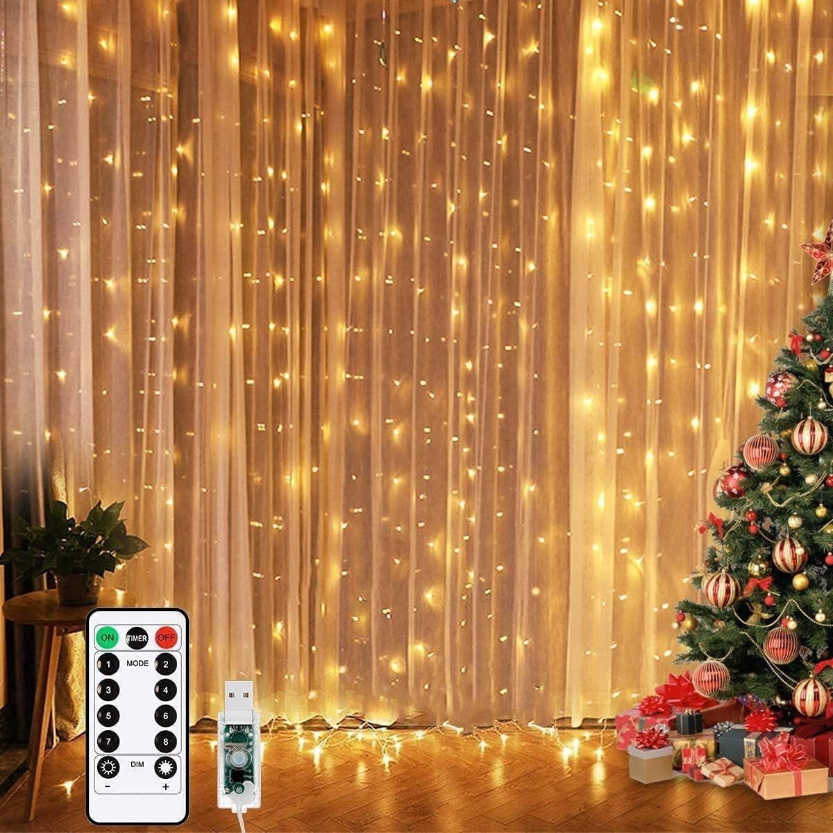 NEW $30 9.8FT LED Curtain Fairy Lights