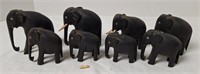 Hand Carved Ebony Elephants (8)
