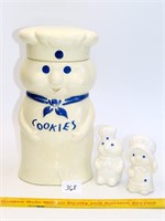 Vintage Pillsbury Doughboy cookie jar w/matching