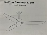 Ceiling fan with light slightly used untested