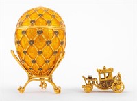 Faberge Imperial Coronation Carriage Egg Replica