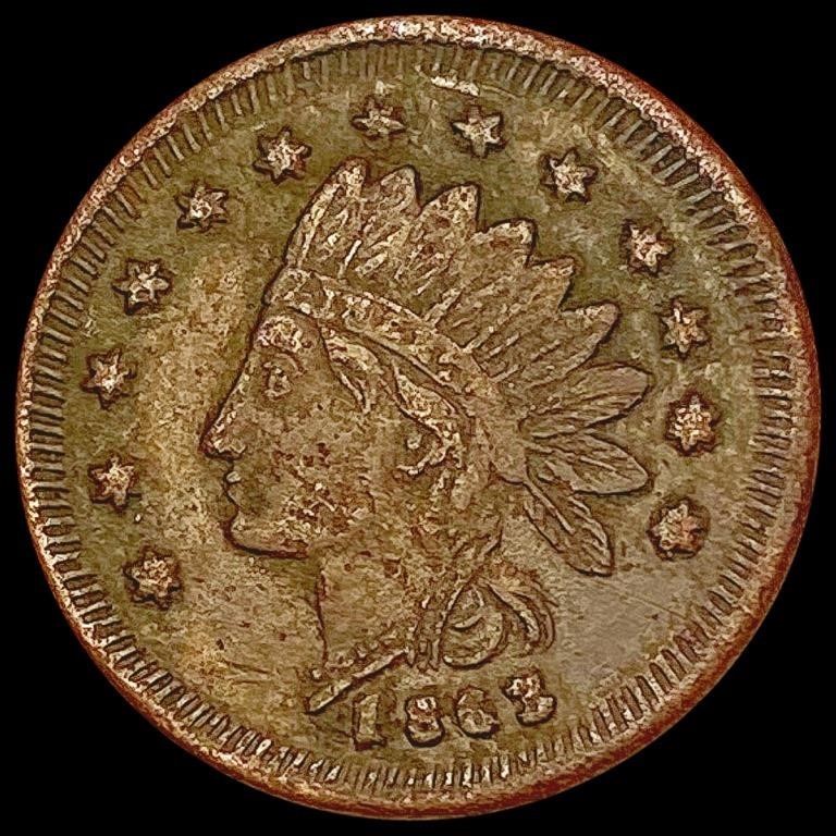 1863 Civil WaToken NICELY CIRCULATED