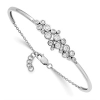 14K White Gold Lab Grown Diamond Bracelet