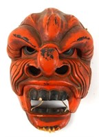 Red Japanese kabuki mask