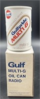 Vintage Gulf Motor Oil Can Radio New In Box