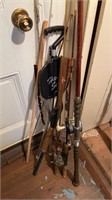 3 fishing rod & reels , folding sports chair ,