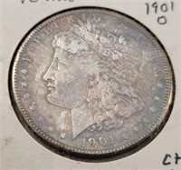 1901-O Morgan Silver Dollar, Higher Grade & Toned