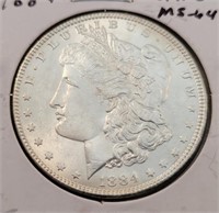 1884 Morgan Silver Dollar, Higher Grade