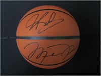 MICHAEL JORDAN RODMAN SIGNED BASKETBALL COA