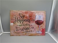 Wine Tin Sign