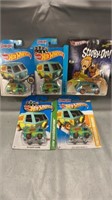 Hot Wheels Scooby Doo Mystery Machines qty 5