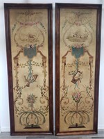 Pair of handpainted panels