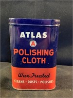 Vintage ATLAS polishing cloth tin