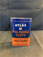 Vintage ATLAS polishing cloth tin