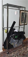 Stainless clothing rack 72” x 36” x 14 on castors