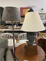 Head Table Lamp & Vintage Floor Lamp