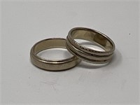14K White Gold Wedding Band Ring Rings
