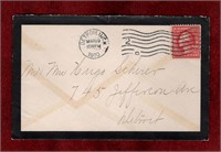 USA MOURNING COVER DETROIT SENT MARCH 19 1910