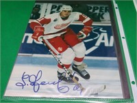 Sergei Fedorov SIGNED 8x10" Photo Detroit Red Wing