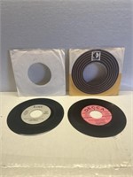 Lot of 4 Vintage 7 Inch Vinyl Records