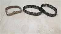 (3) Mens Magnetic Bracelets