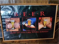 BEER POSTER 37" X 25"