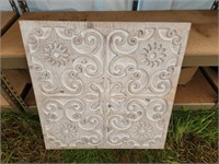 Hobby Lobby modern wood wall decor, 26x26