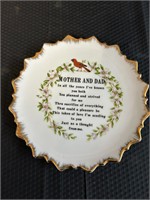 Mother and Dad Appreciation Plate
