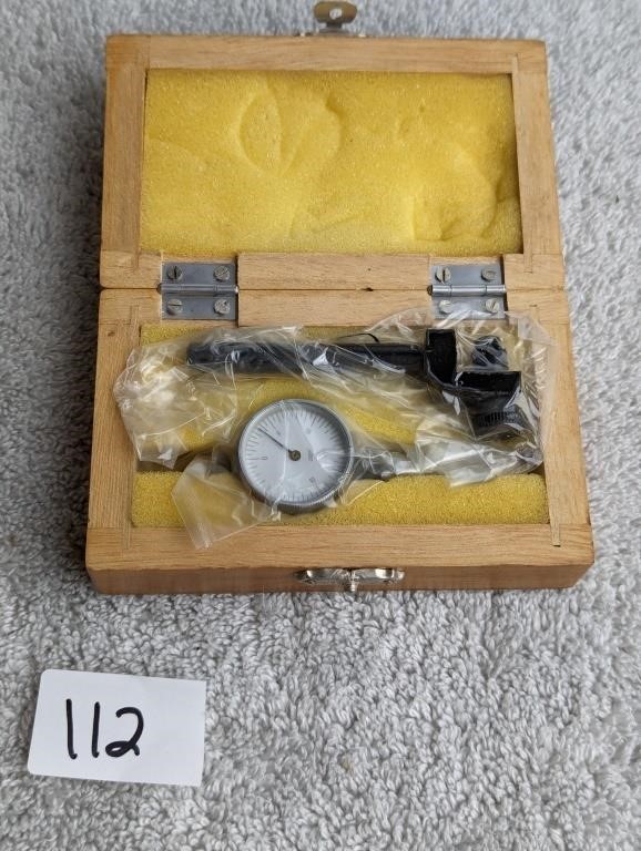Micrometer-Dial Test Indicator in Wooden Box