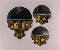 Japanese Gilt Lacquer Displays 4 pc