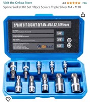 Spline Socket Bit Set 10pcs