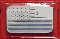 1 Troy Ounce Silver Bar "We Stand for the Flag"